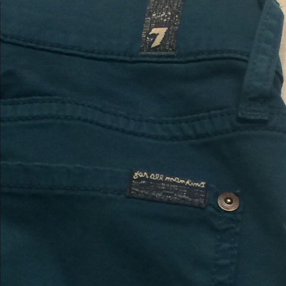 7 for all Mankind Teal Gwenevere Skinny Jeans - Picture 4 of 6